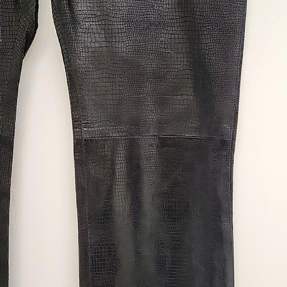 I. N. C. International Concepts Women 100% Leather Snake Skin Design Pant Size 8 - Picture 5 of 10